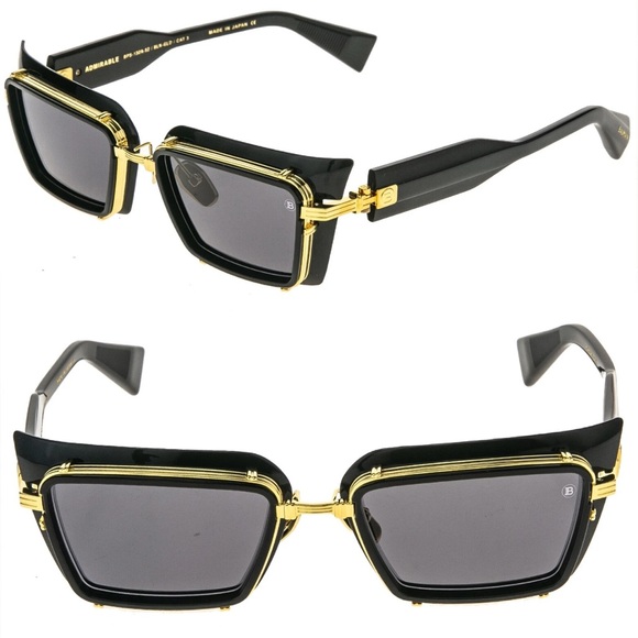 NEW BALMAIN ADMIRABLE BPS-130A BLACK 52-20-145 UNISEX SUNGLASSES AUTHENTIC - Picture 4 of 8